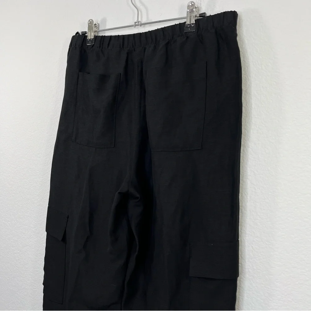 Aritzia Babaton Titan Linen‎ Cargo Pant black size 8